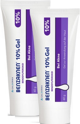 Benzaknen 10%  2X60 g Gel