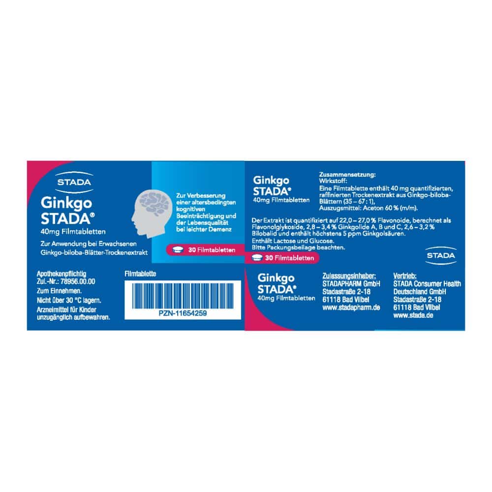 Ginkgo STADA 40mg 30 St Filmtabletten