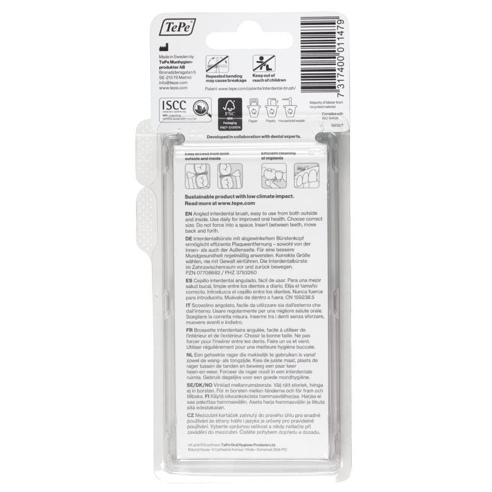TEPE Angle Interdentalbürste 0,4mm pink 6 St Zahnbürste