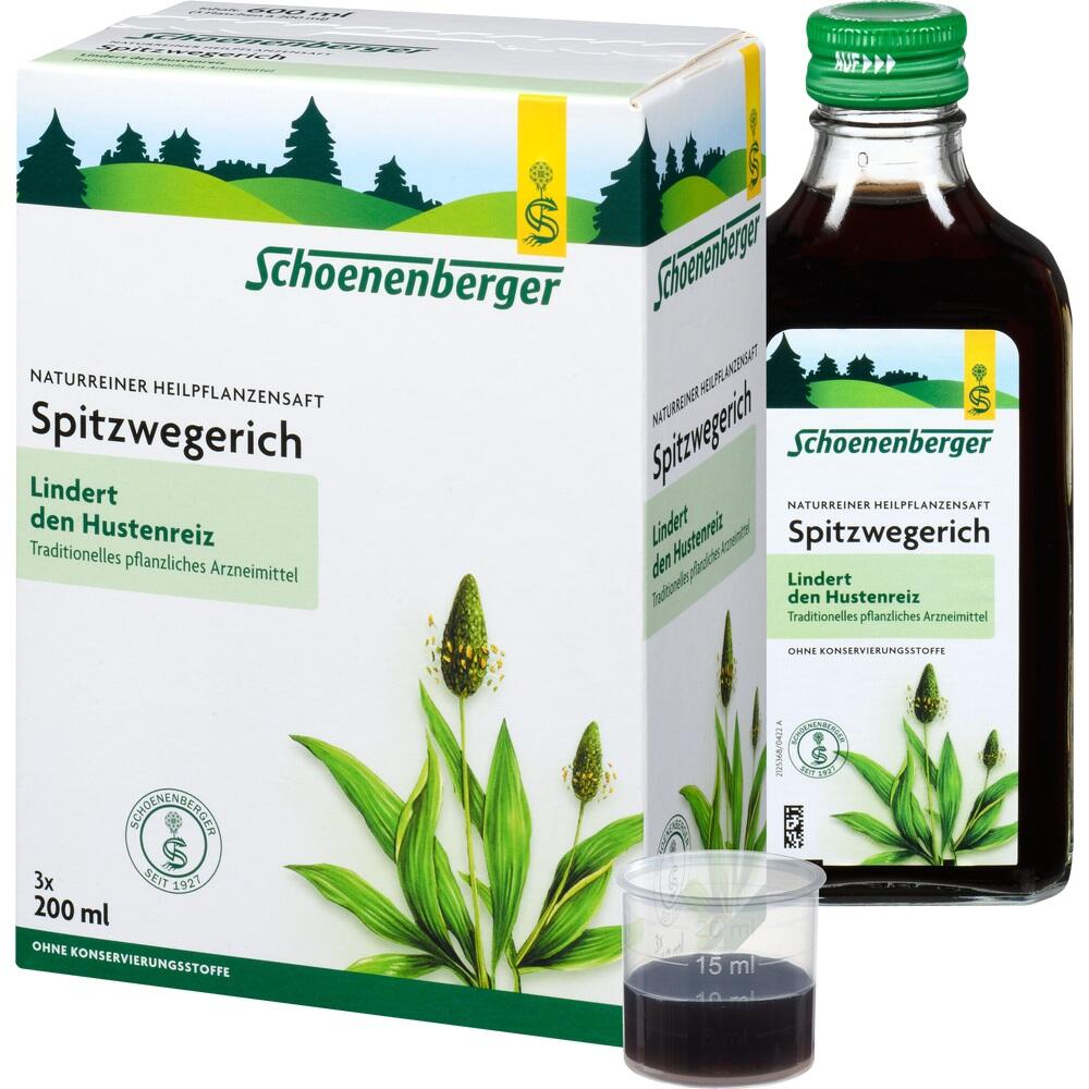 Schoenenberger Spitzwegerich naturreiner Heilpflanzensaft 3X200 ml Saft