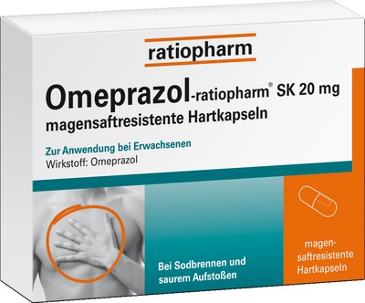 Omeprazol-ratiopharm SK 20 mg 14 St Kapseln magensaftresistent