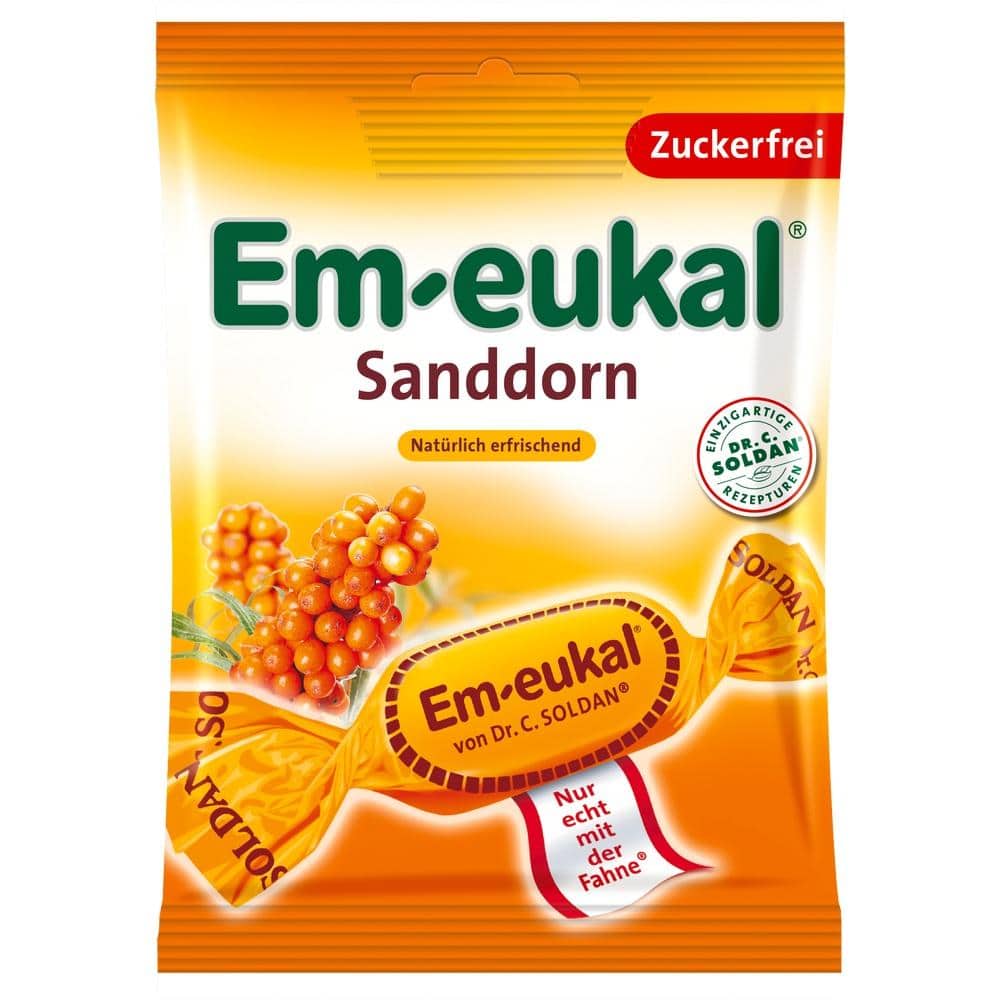 Em-eukal Sanddorn zuckerfrei 75 g Bonbons