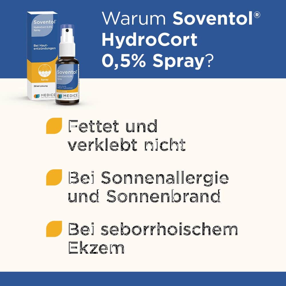 Soventol HydroCort 0,5% Spray bei Hautentzündungen 30 ml Spray