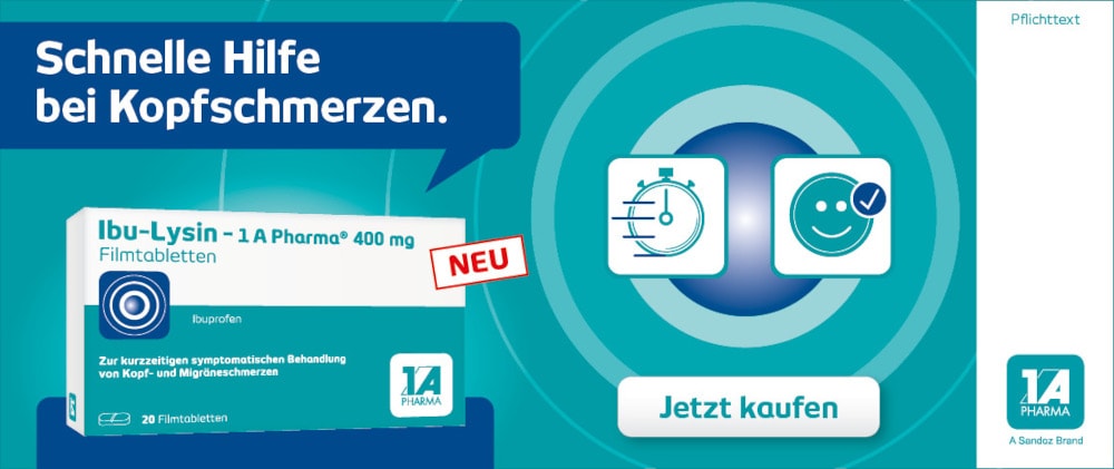 Ibu-Lysin 1A Pharma 400mg 20 St Filmtabletten