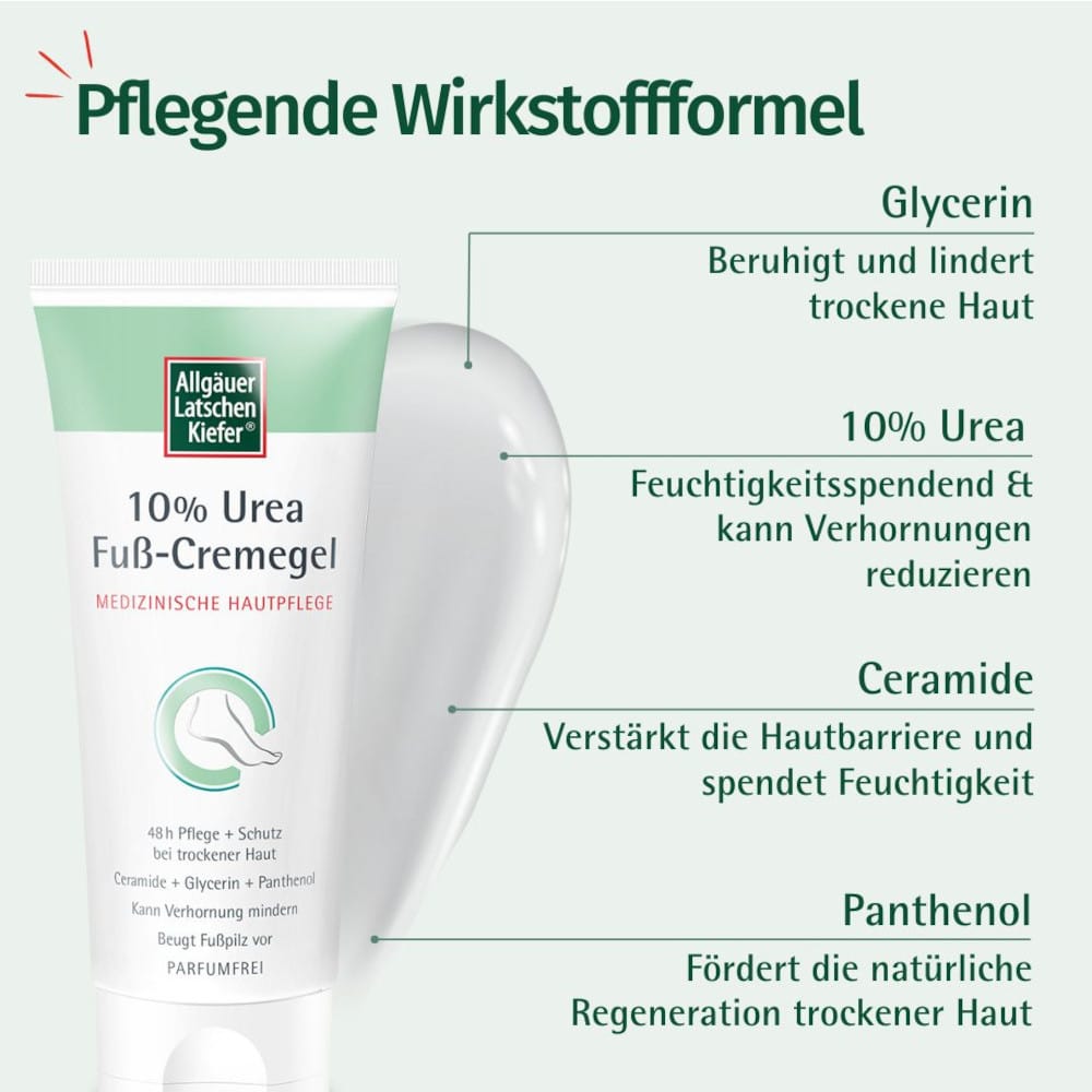 Allgäuer Latschenkiefer 10% Urea Fuß-Cremegel 100 ml Creme