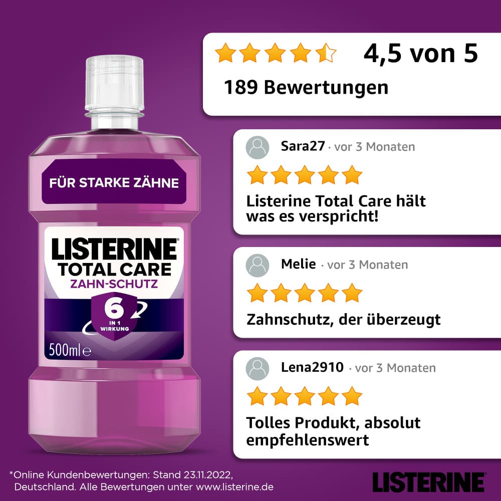 LISTERINE Total Care Zahn-Schutz  500 ml Lösung