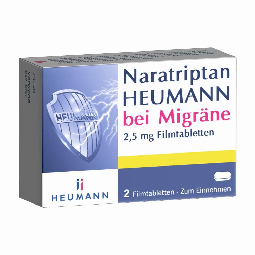 Naratriptan HEUMANN bei Migräne 2 St Filmtabletten