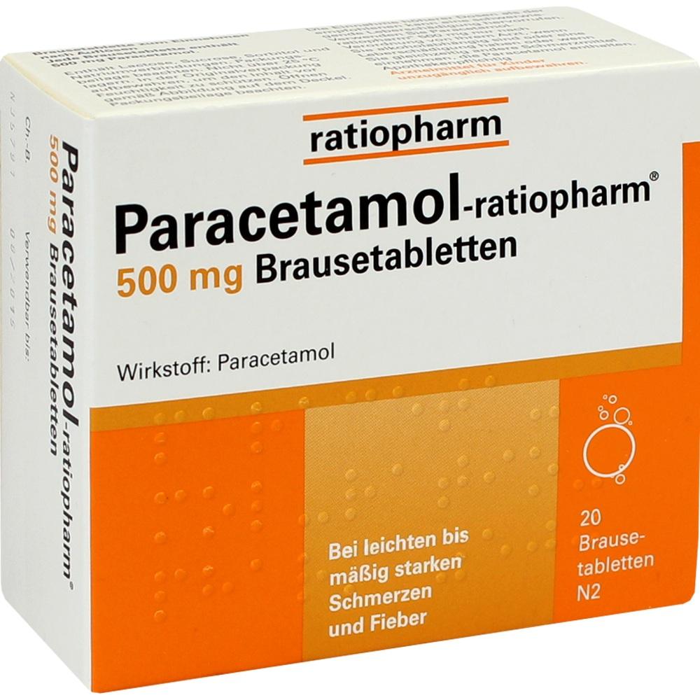 Paracetamol-ratiopharm 500mg 20 St Brausetabletten