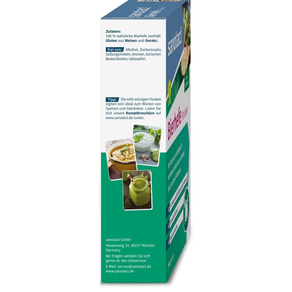 sanotact Bierhefe Flocken 100 g Pulver