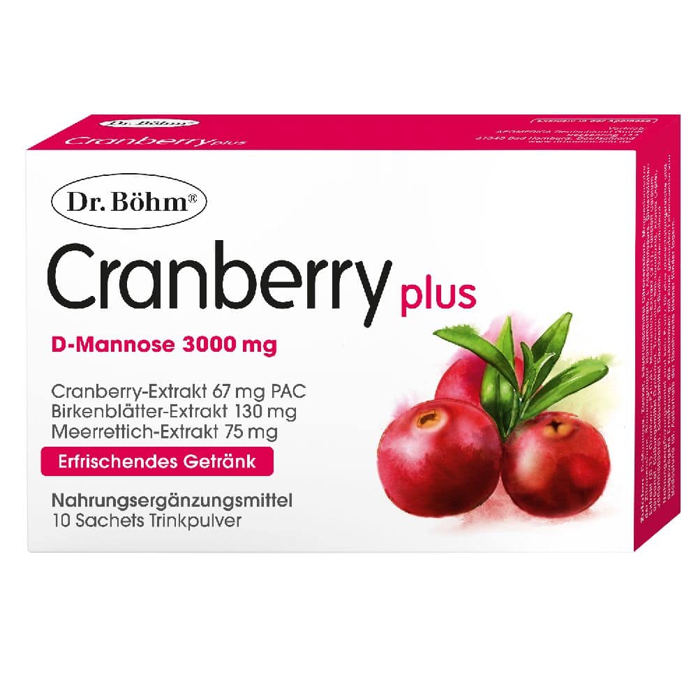 Dr. Böhm Cranberry plus D-mannose 3000 mg 10 St Granulat