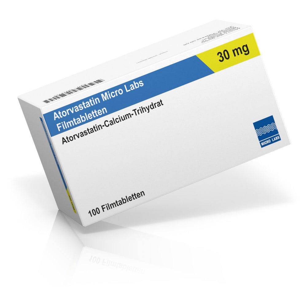 Atorvastatin Micro Labs 30mg 100 St Filmtabletten