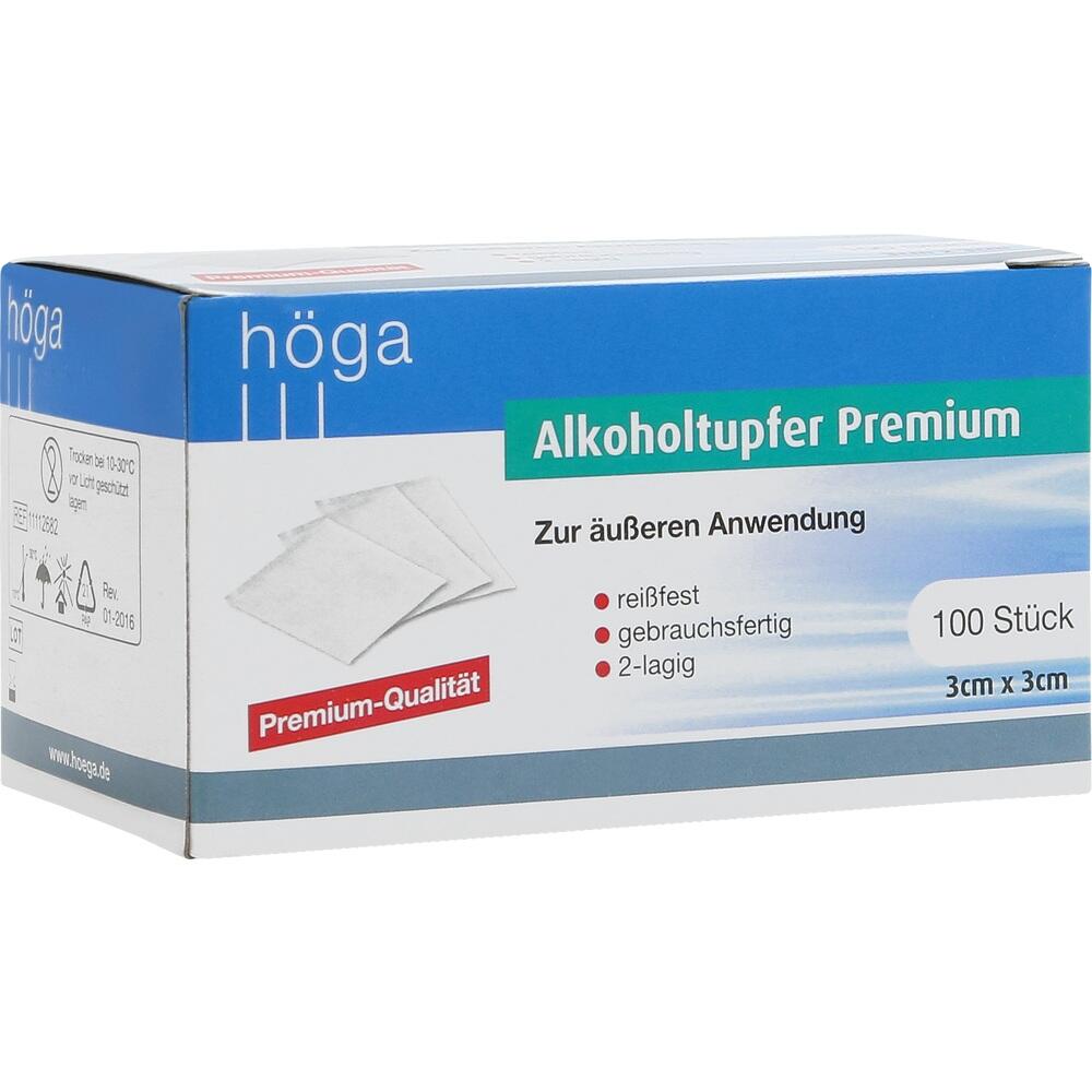 ALKOHOLTUPFER Premium 3x3 cm 100 St