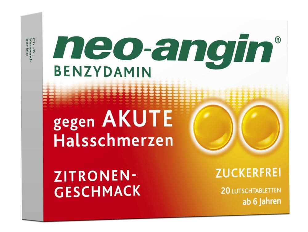 neo-angin BENZYDAMIN gegen AKUTE Halsschmerzen 20 St Lutschtabletten