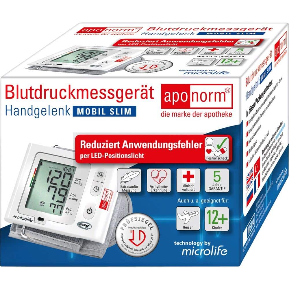 aponorm Blutdruckmessgerät Mobil Slim Handgelenk 1 St