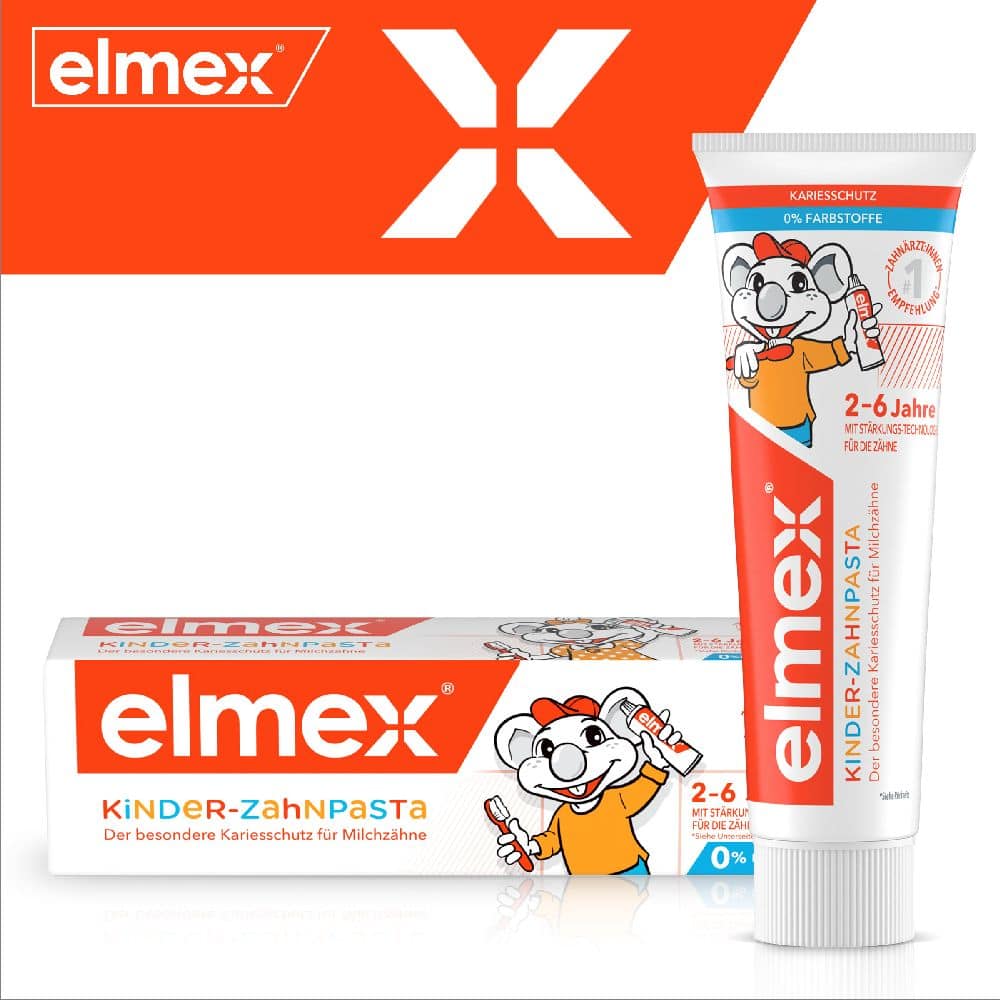 elmex Kinder-Zahnpasta KARIESSCHUTZ für Milchzähne 50 ml Zahnpasta