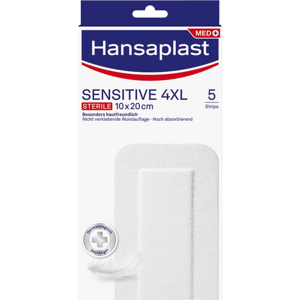 Hansaplast SENSITIVE 4XL 10x20cm 5 St Pflaster