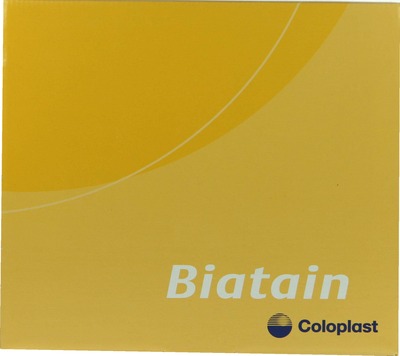 BIATAIN Schaumverband 10x10 cm sanft haftend 5 St Verband