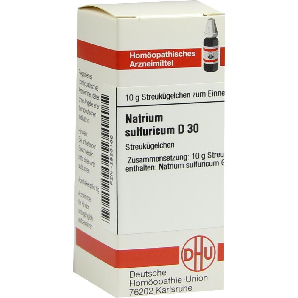 NATRIUM SULFURICUM D 30 Globuli 10 g Globuli
