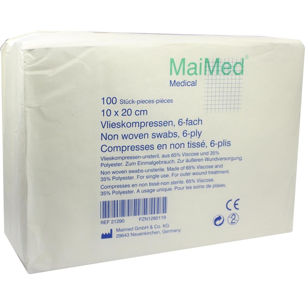 VLIESKOMPRESSEN 10x20 cm unsteril 6fach 100 St Kompressen
