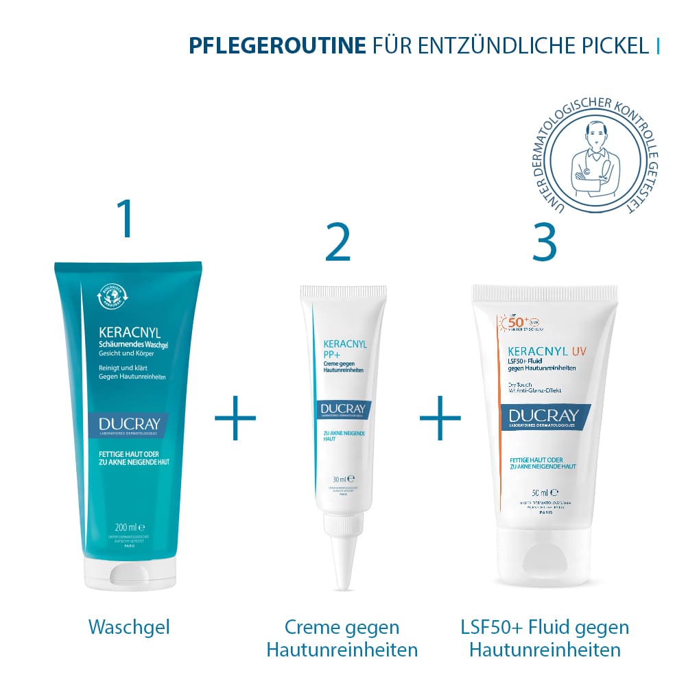 DUCRAY KERACNYL Schäumendes Waschgel 200 ml Gel