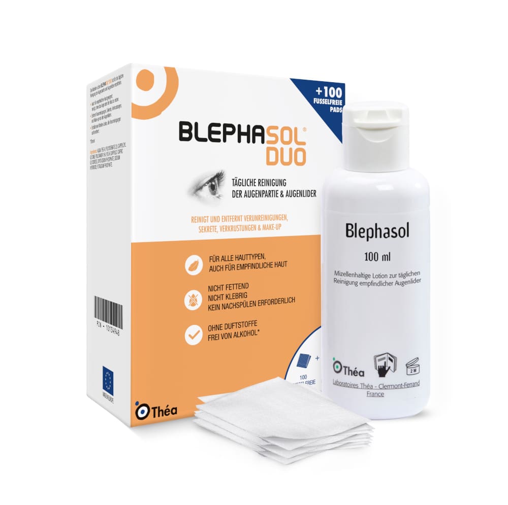 BLEPHASOL Duo 100 ml Lotion+100 Reinigungspads 1 Packung Kombipackung