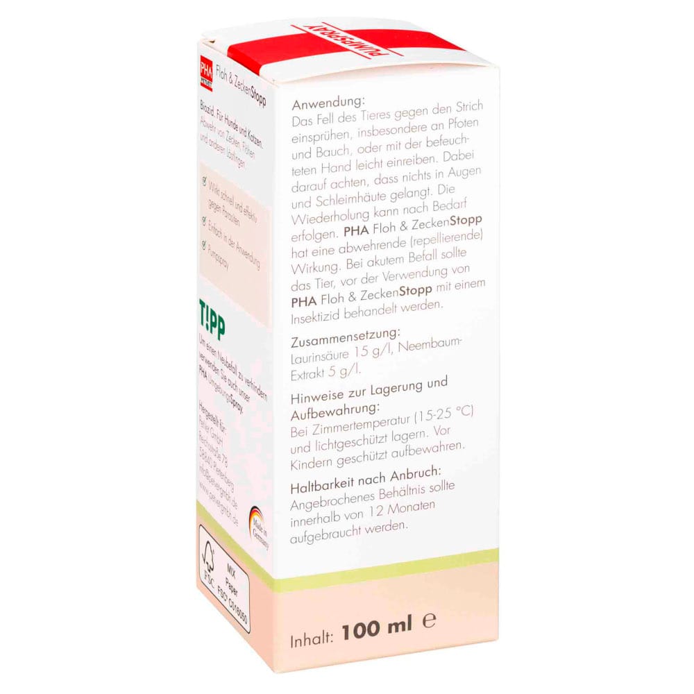 PHA Floh & Zecken Stopp 100 ml Spray