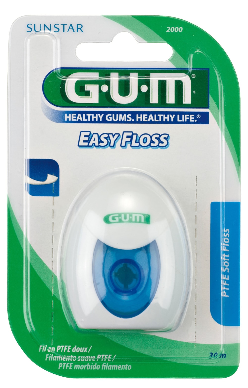GUM EEZ Thru Floss Teflon Zahnseide 50 m 1 St