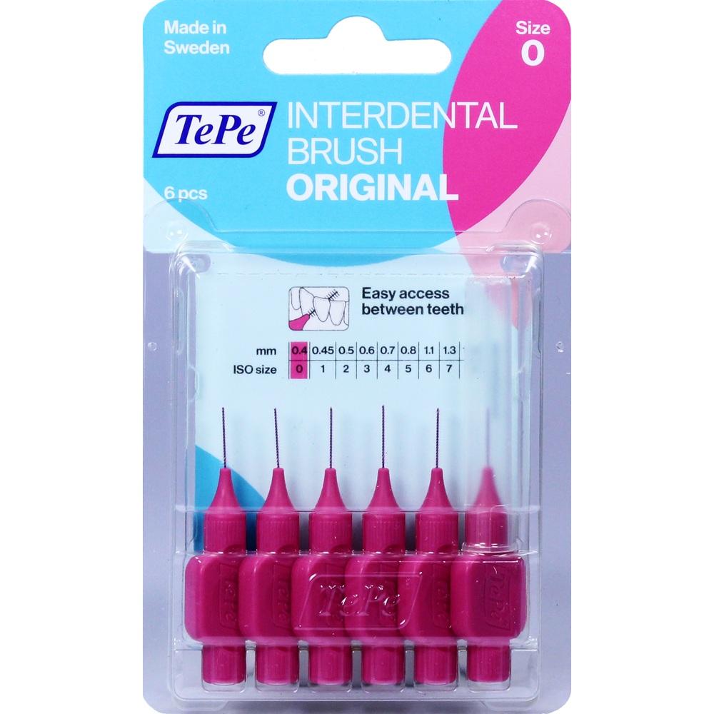TEPE Interdentalbürste 0,4mm pink 6 St Zahnbürste