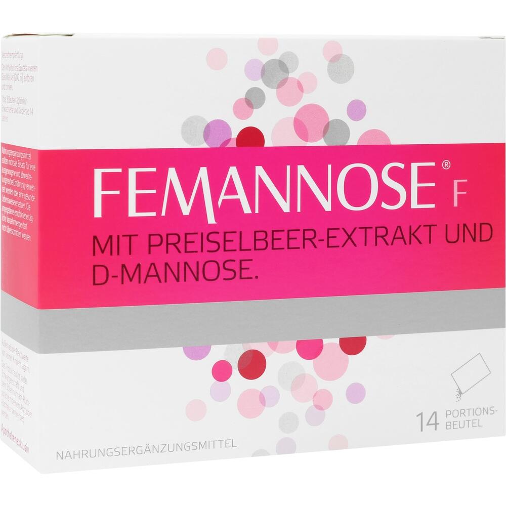 FEMANNOSE F – Trinkgranulat mit je 2000 mg D-Mannose Pulver und 100 mg Preiselbeer-Extrakt 14 St Granulat