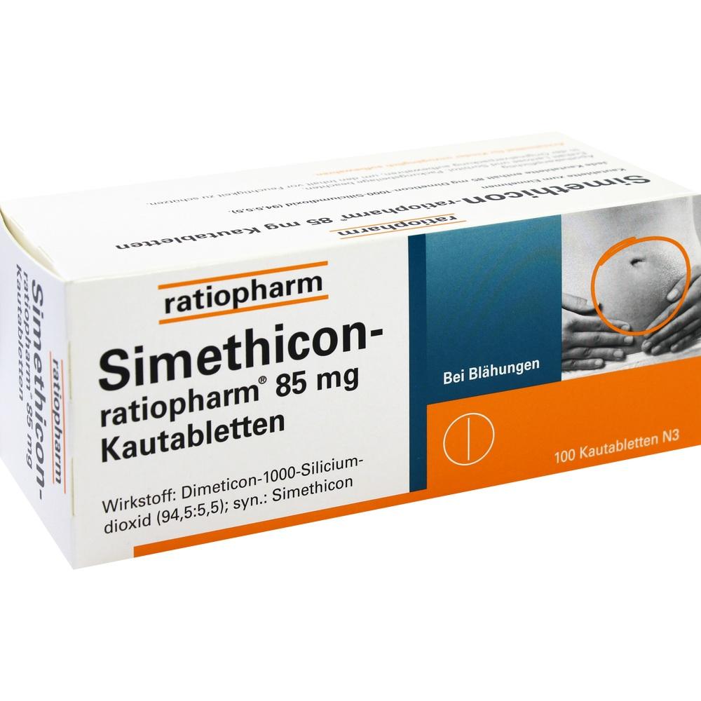 Simethicon-ratiopharm 85mg 100 St Kautabletten