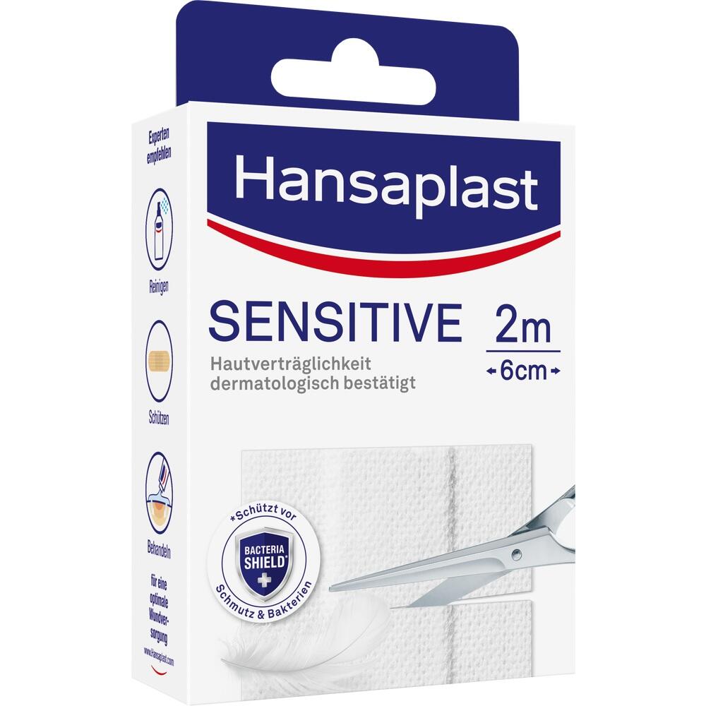 Hansaplast SENSITIVE 2m x 6cm 1 St Pflaster