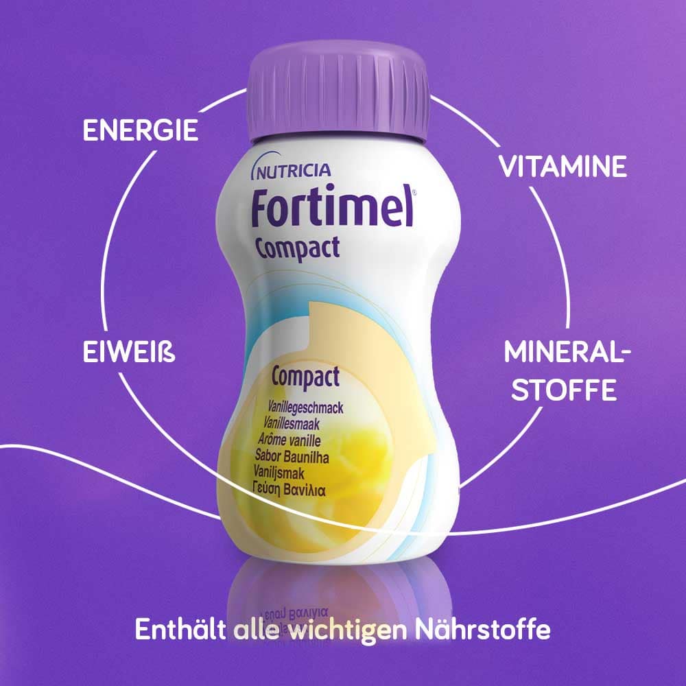 Fortimel Compact 2.4 Trinknahrung Vanille 8X4X125 ml Flüssigkeit