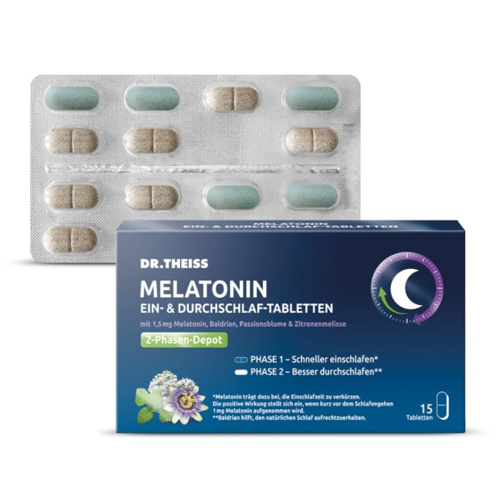 DR. THEISS MELATONIN EIN- & DURCHSCHLAFTABLETTEN 15 St Tabletten