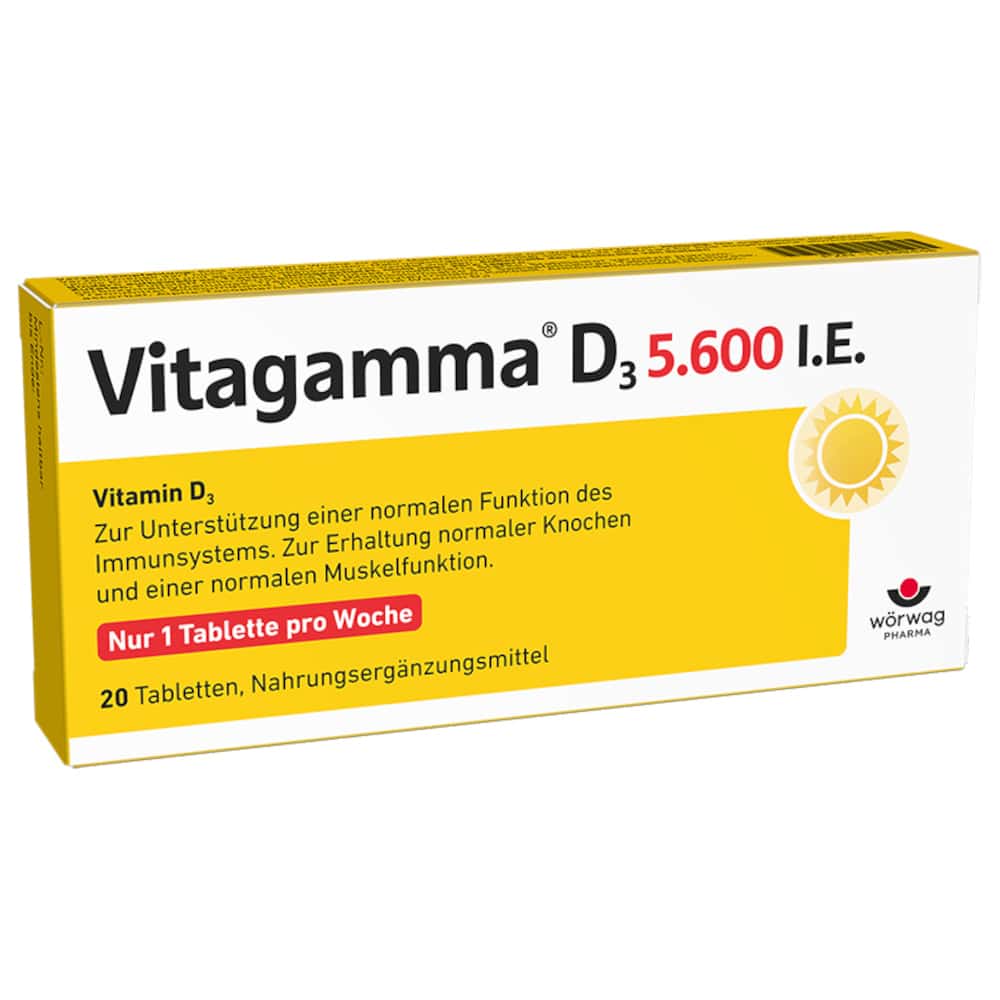 Vitagamma D3 5.600 I.E. Vitamin D3 20 St Tabletten
