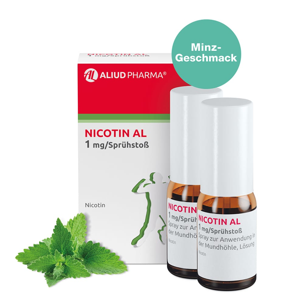 NICOTIN AL 1 mg / Sprühstoß zur Rauchentwöhnung 2 St Spray
