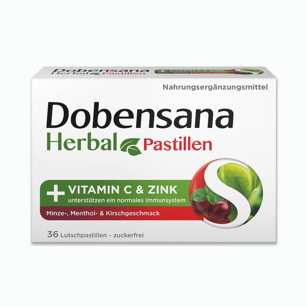 Dobensana Herbal + VITAMIN C & ZINK Kirschgeschmack 36 St Lutschpastillen Dobensana Herbal + VITAMIN C & ZINK Kirschgeschmack 36 St Lutschpastillen