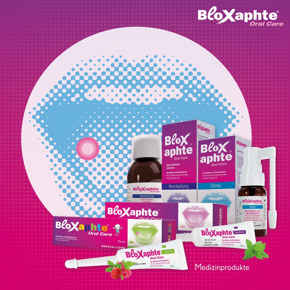 Bloxaphte Oral Care Mundspülung bei Aphthen und Verletzungen im Mund 100 ml Mundwasser