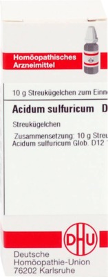 ACIDUM SULFURICUM D 12 Globuli 10 g Globuli