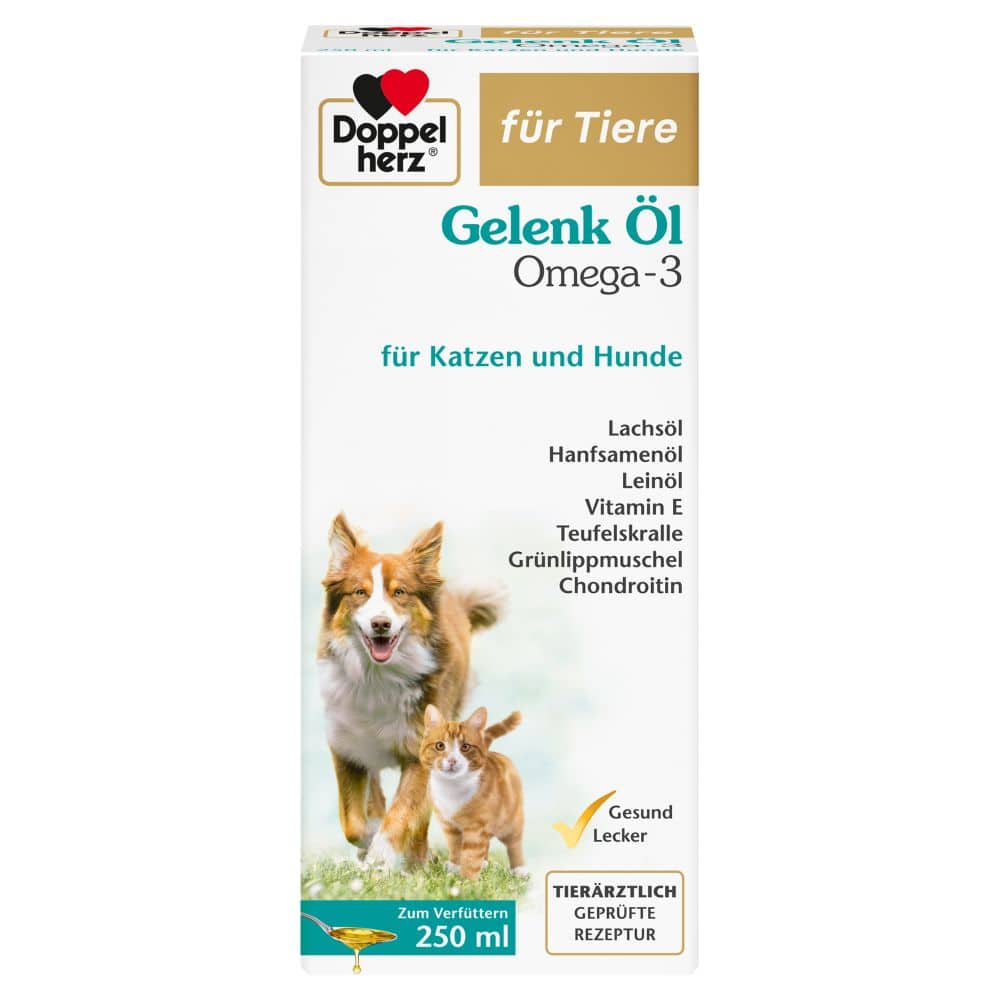 Doppelherz Gelenk Öl Omega-3 für Katzen und Hunde 250 ml Flüssigkeit