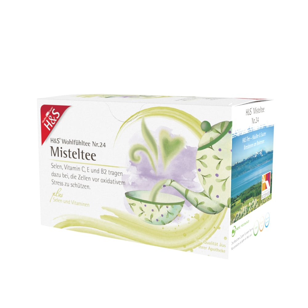 H&S Wohlfühltee Misteltee mit Selen und Vitaminen 20X2 g Filterbeutel