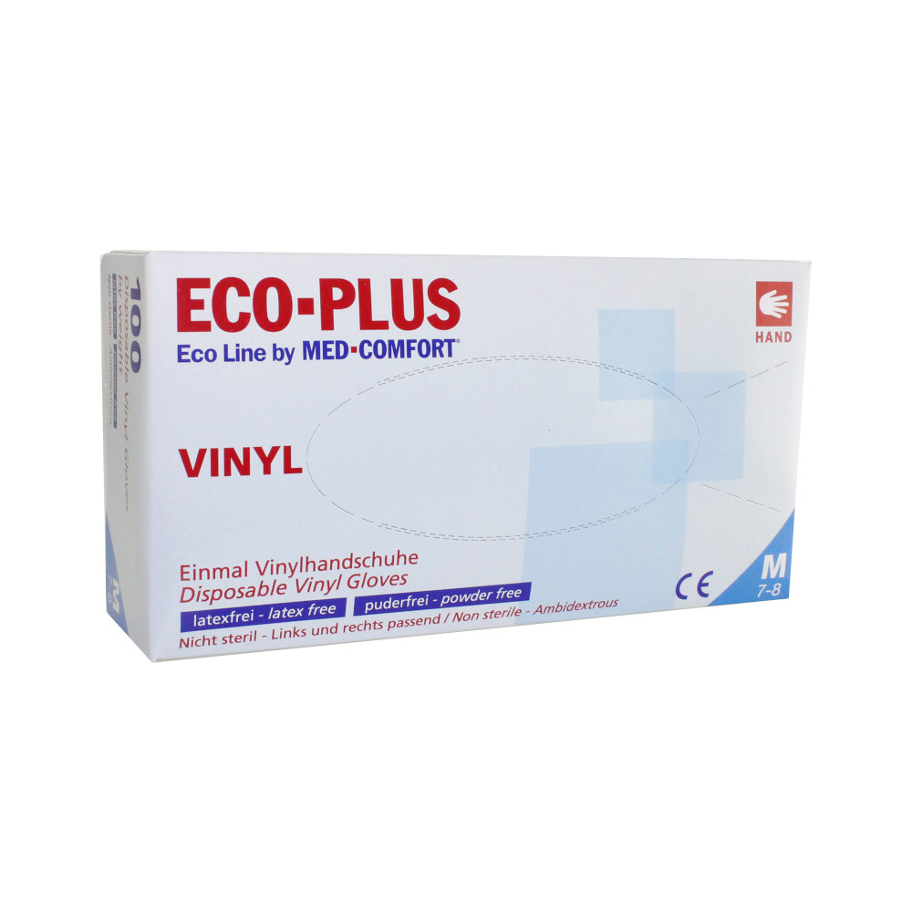 ECO-PLUS VINYL Gr. M Einmal Vinylhandschuhe  100 St Handschuhe