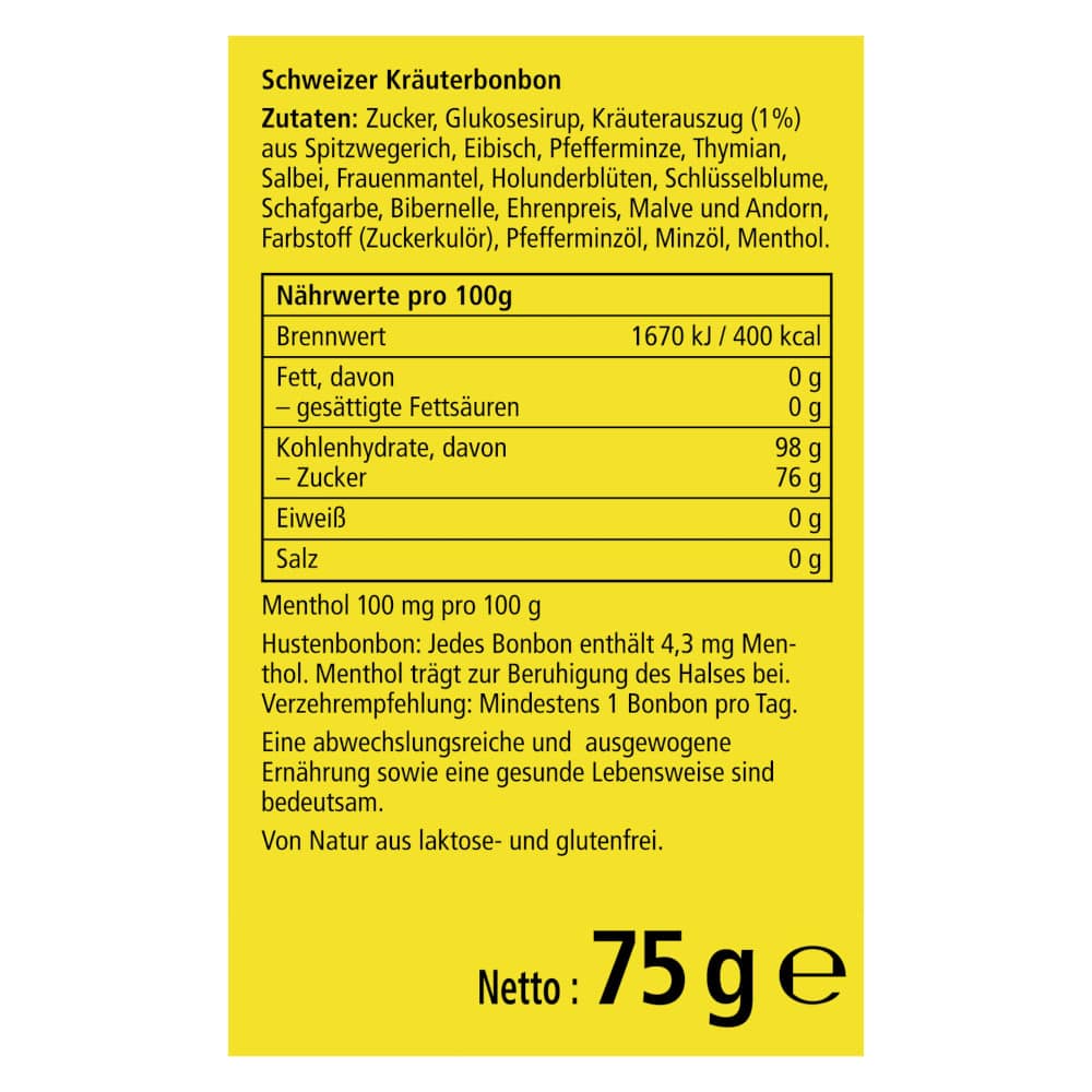 Ricola Schweizer Kräuterzucker 75 g Bonbons
