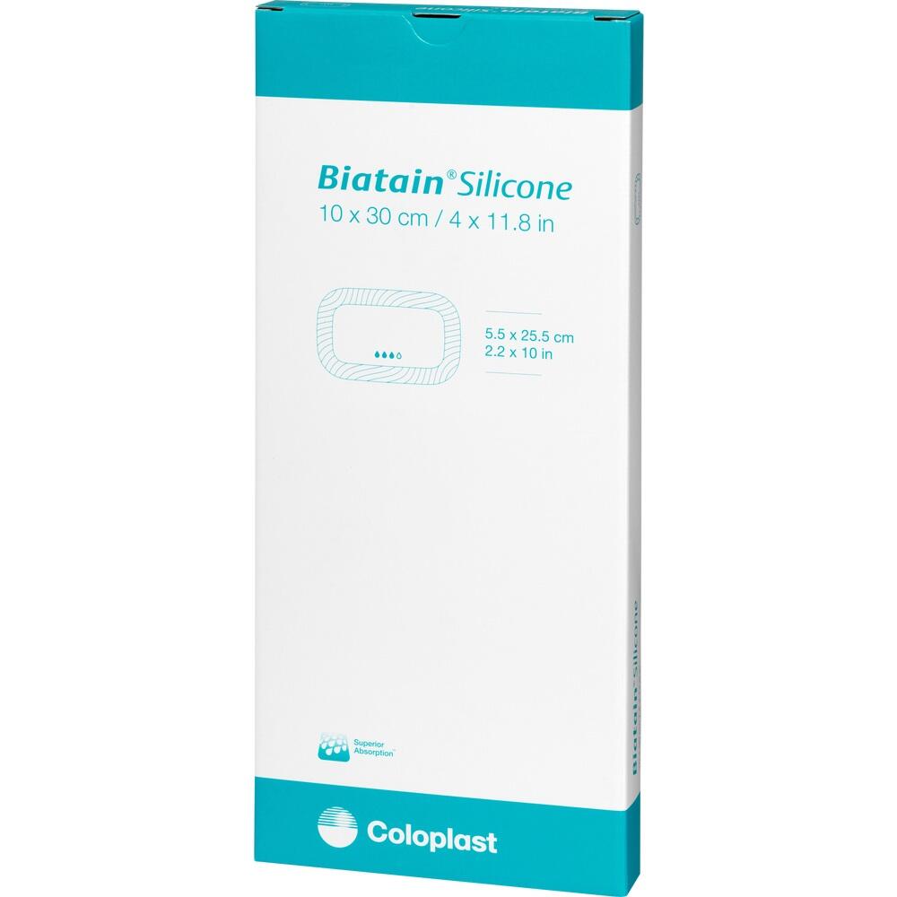BIATAIN Silicone Schaumverband 10x30 cm 5 St Verband