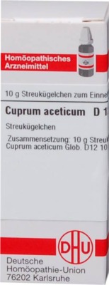 CUPRUM ACETICUM D 12 Globuli 10 g Globuli