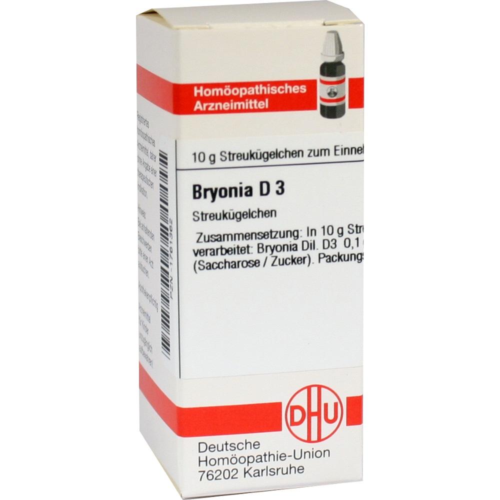 BRYONIA D 3 Globuli 10 g Globuli