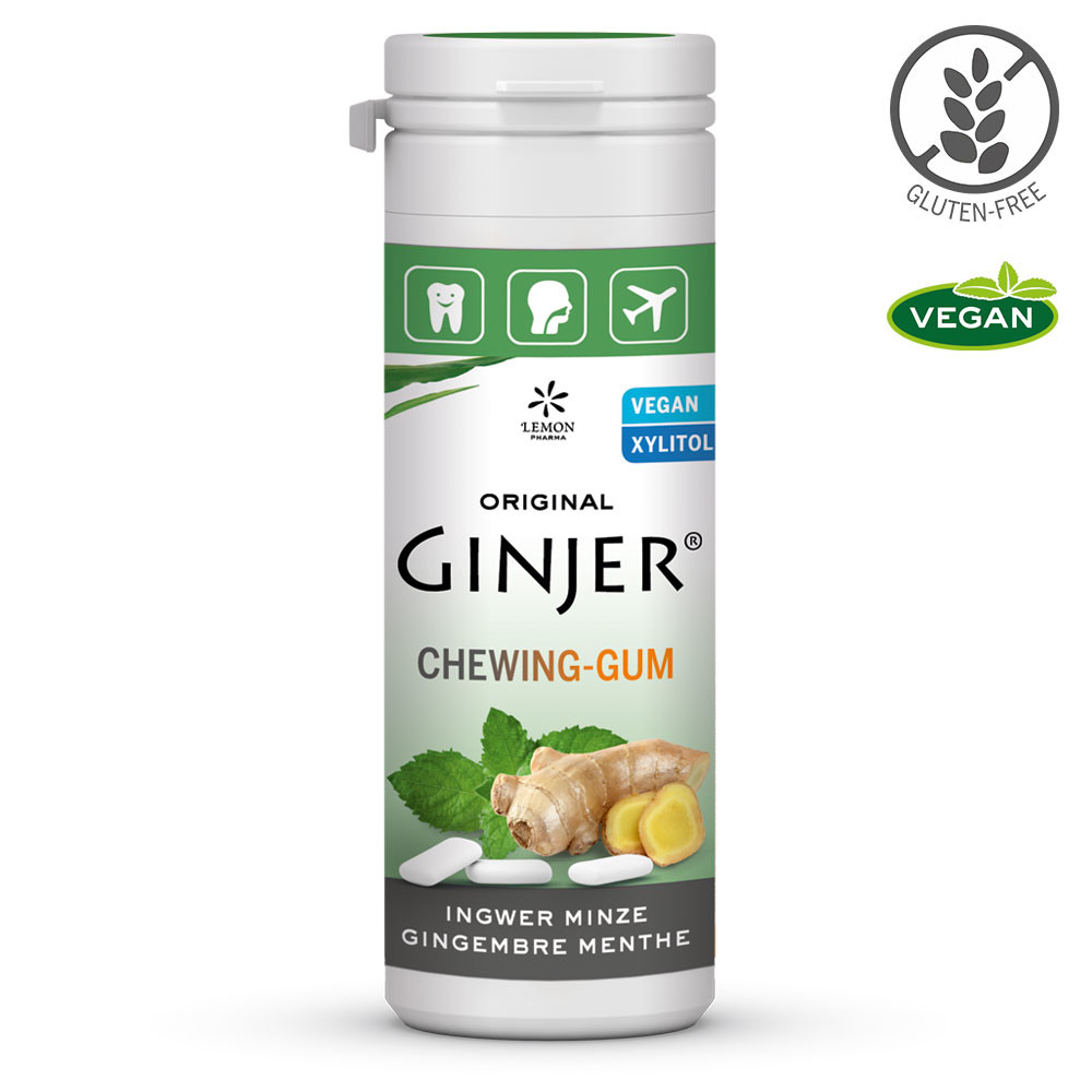Ingwer Ginjer Kaugummi Minze 30 g Kaugummi
