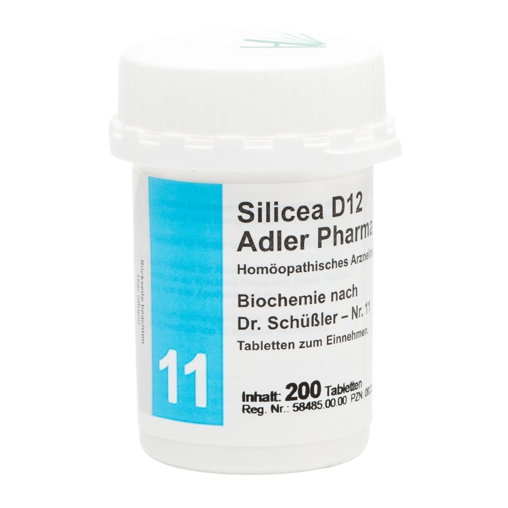 Silicea D12 Adler Pharma Biochemie nach Dr. Schüßler Nr.11, Tablette 200 St Tabletten