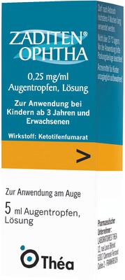 ZADITEN Ophtha 0,25 mg / ml 1X5 ml Augentropfen