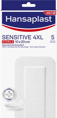 Hansaplast SENSITIVE 4XL 10x20cm 5 St Pflaster