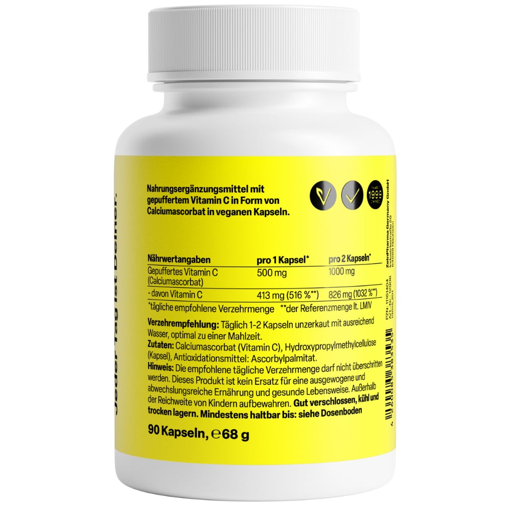 Zein Pharma Vitamin C gepuffert 90 St Kapseln